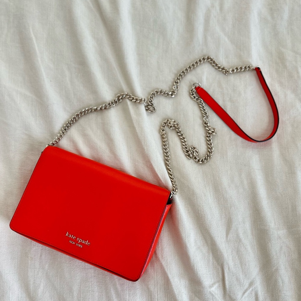 Kate Spade Red Leather Crossbody Bag